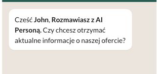 Podgląd gotowej wiadomości WhatsApp po podstawieniu przykładowych danych